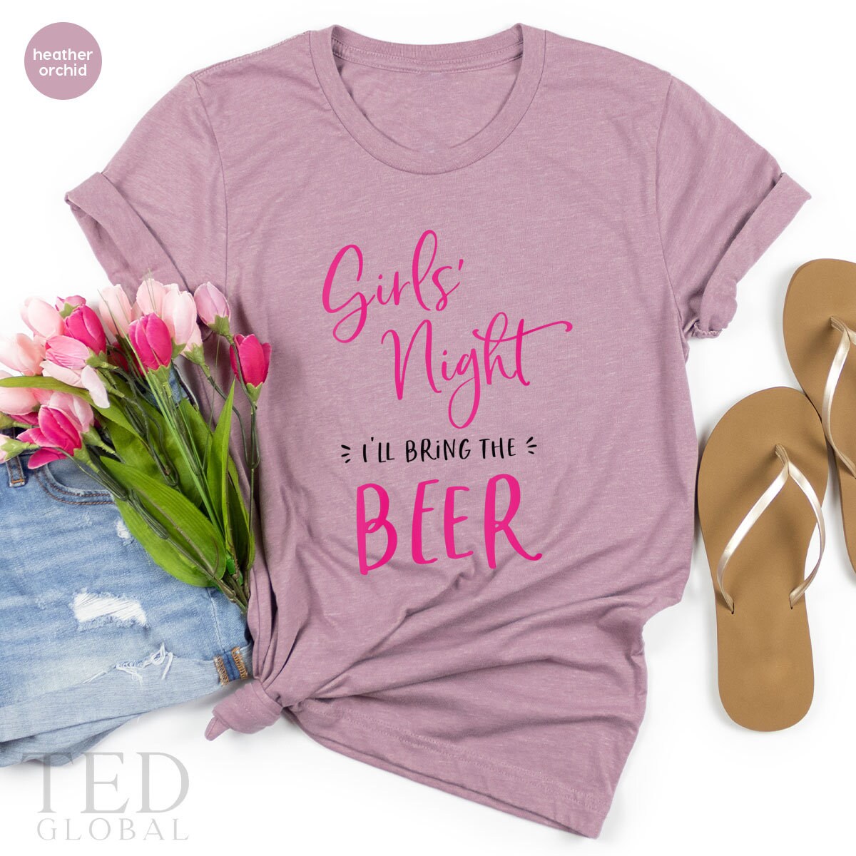Cute Girls' Night T-Shirt, Drinking Party T Shirt, Alcoholic Girls Tee, Drinking Shirts, Beer Lover Shirt, Beer TShirt, Gift For Drinker - Fastdeliverytees.com