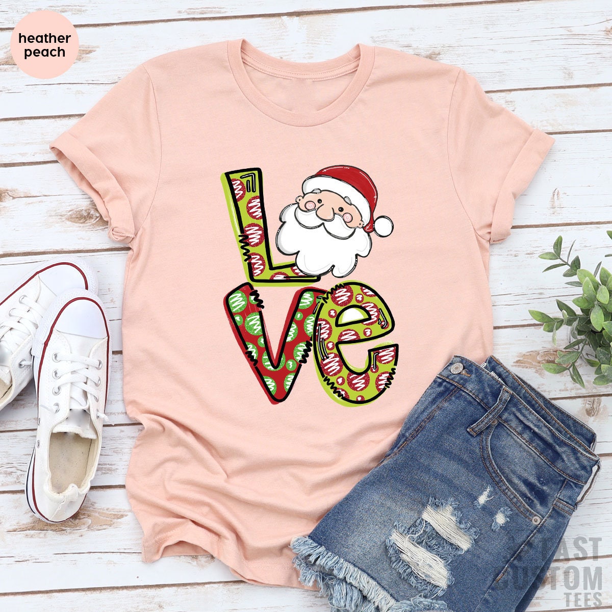 Christmas T-Shirt, Merry Love Shirt, Women Christmas Tree T-shirt, Christmas Gift, Cute Christmas Tee, Family Christmas Shirt, Merry Tee - Fastdeliverytees.com