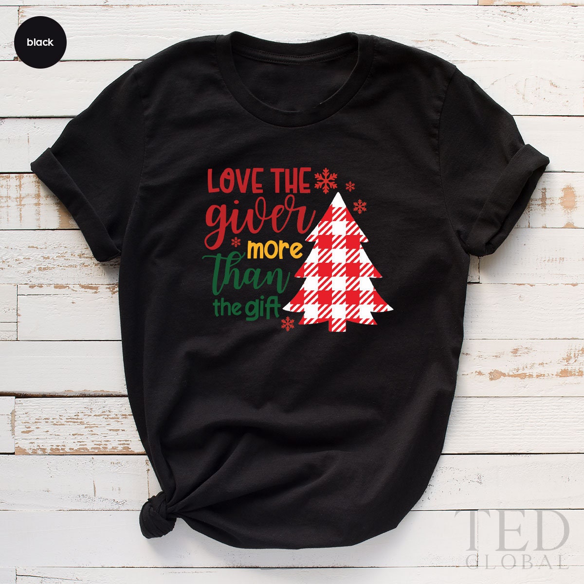 Cute Pajamas Christmas Tree T-Shirt, Love The Giver More Than The Gift T Shirt, Family Christmas Shirts, Holiday Shirt, Gift For Christmas - Fastdeliverytees.com