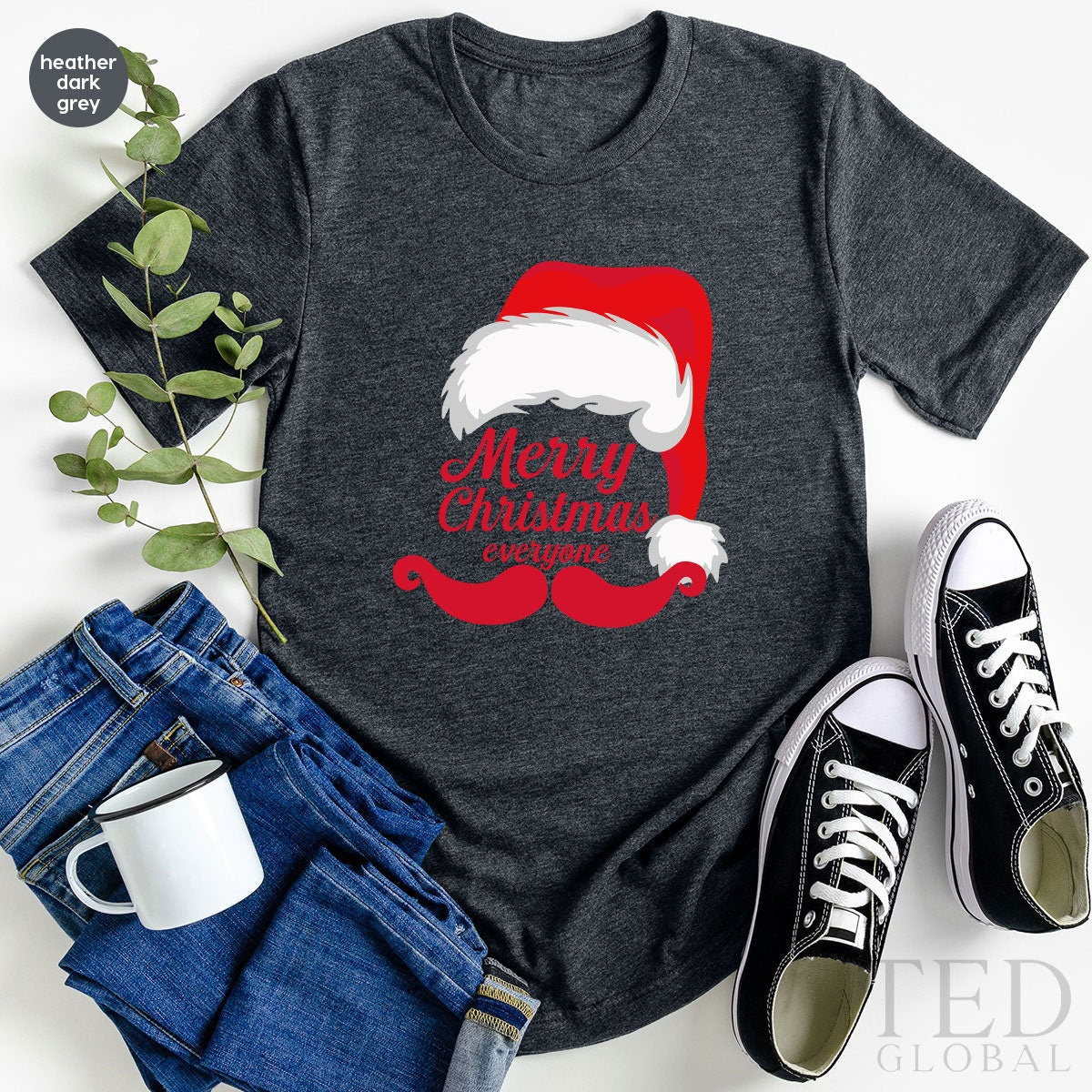 Cute Merry Noel Everyone T-Shirt, Santa Hat Family T Shirt, Christmas Holiday Shirts, Funny Santa Claus Shirt, Gift For Christmas - Fastdeliverytees.com