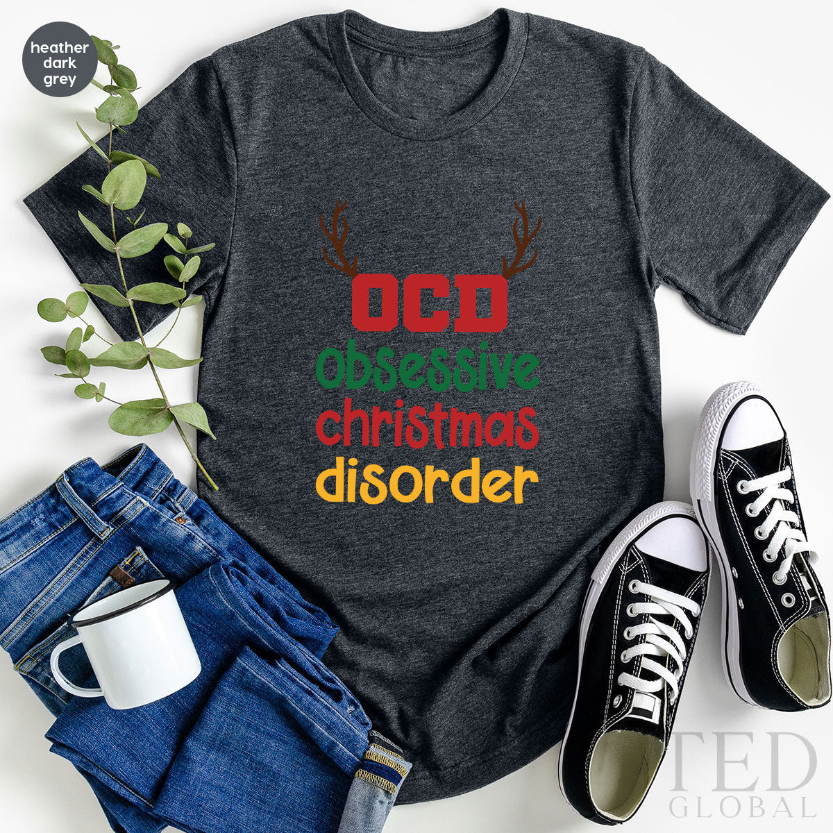 Cute Obsessive Christmas Disorder T-Shirt, Funny OCD T Shirt, Christmas Shirts, Holiday Shirt, Family Christmas TShirt, Gift For Christmas - Fastdeliverytees.com