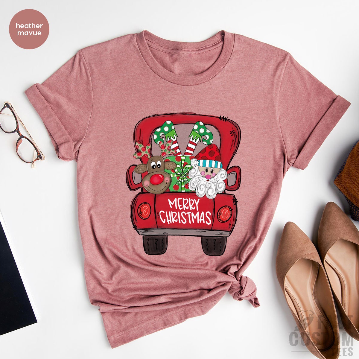 Christmas Shirts for Women, Christmas Truck Shirt, Christmas T-Shirt, Christmas Tee, Cute Christmas Shirts, Unisex Adult Tee, Merry Shirt - Fastdeliverytees.com