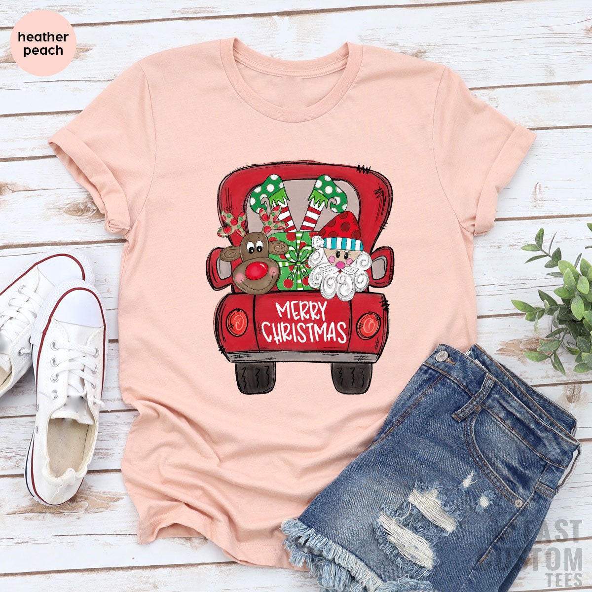 Christmas Shirts for Women, Christmas Truck Shirt, Christmas T-Shirt, Christmas Tee, Cute Christmas Shirts, Unisex Adult Tee, Merry Shirt - Fastdeliverytees.com