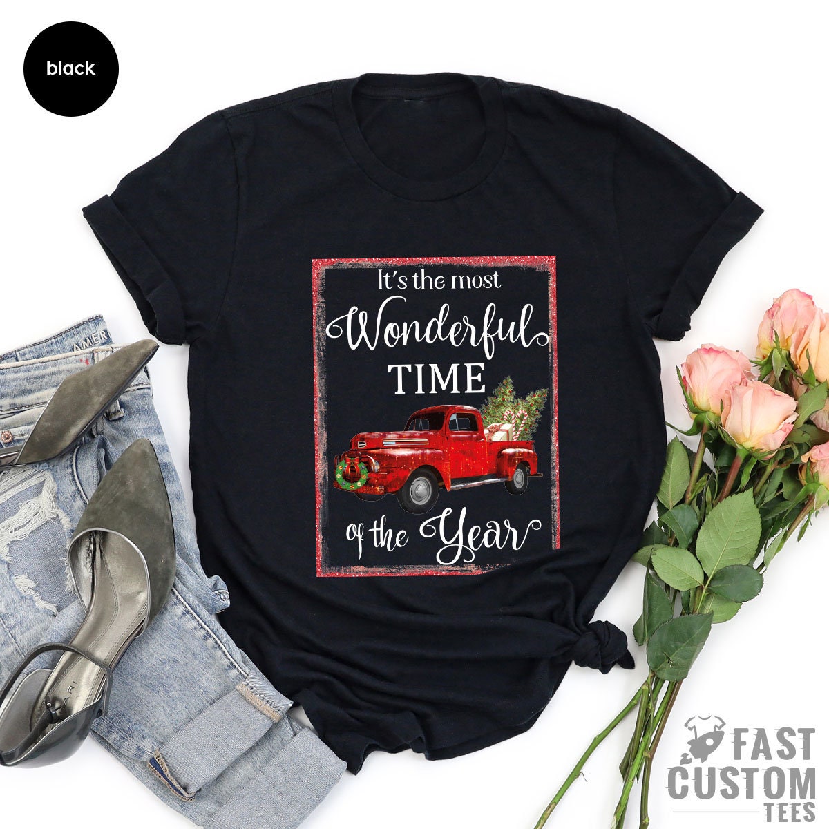 It's The Most Wonderful Time Of The Year Shirt, Christmas Truck shirt, Christmas Tree Shirt, Family Christmas Shirts, Gift For Christmas Tee - Fastdeliverytees.com