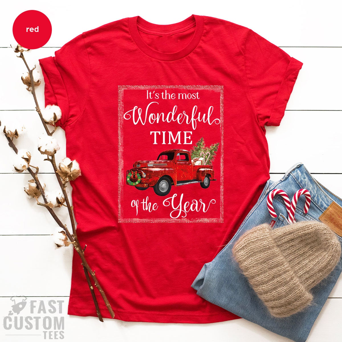 It's The Most Wonderful Time Of The Year Shirt, Christmas Truck shirt, Christmas Tree Shirt, Family Christmas Shirts, Gift For Christmas Tee - Fastdeliverytees.com