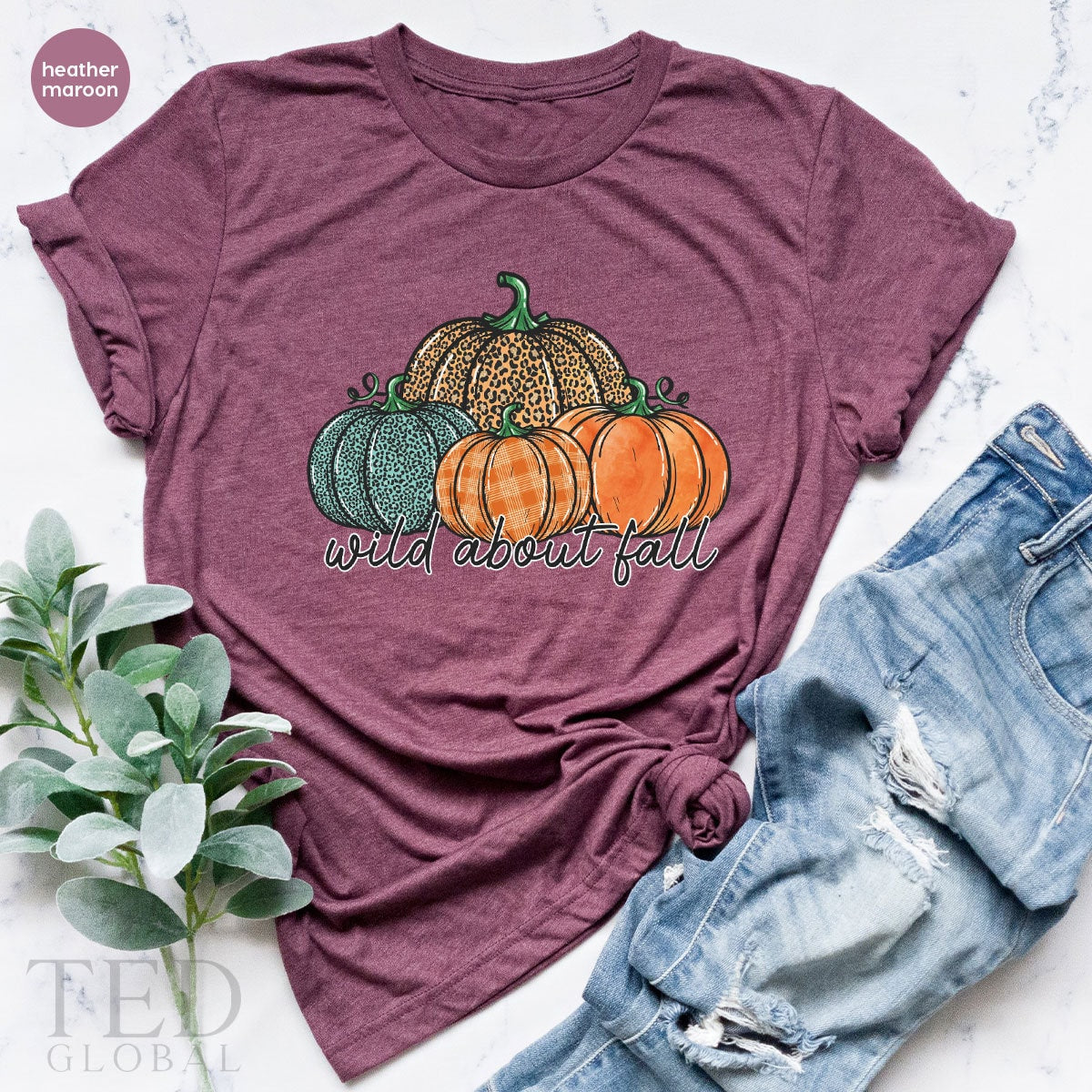 Cute Pumpkin Lover T-Shirt, Wild About Fall T Shirt, Family Thanksgiving Shirts, Pumpkin Season Shirt, Funny Fall TShirt, Thanksgiving Gift - Fastdeliverytees.com