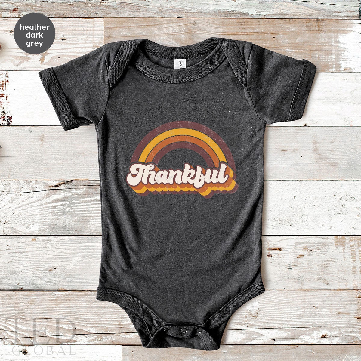 Cute Thanksgiving Retro Rainbow Baby Gift, Retro Rainbow Baby Shower Gift, Funny Fall Season New Baby Onesie, Bodysuits Kid Toddler Clothes - Fastdeliverytees.com