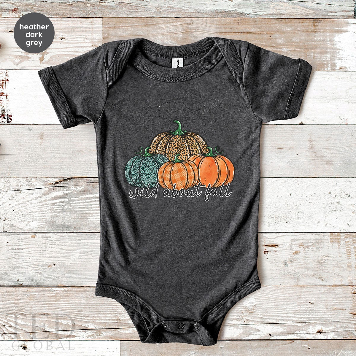 Cute Thanksgiving Pumpkin Baby Gift, Wild About Fall Baby Shower Gift, Funny Fall Season New Baby Onesie, Bodysuits Kid Toddler Clothes - Fastdeliverytees.com