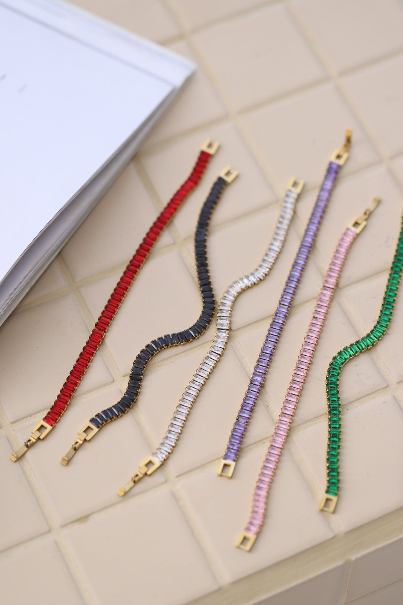 Delicate Cubic Zirconia Necklace, 18K Gold, Gift For Her, Tennis Choker Necklace, Summer Jewelry, Necklace For Her, Waterproof Necklace