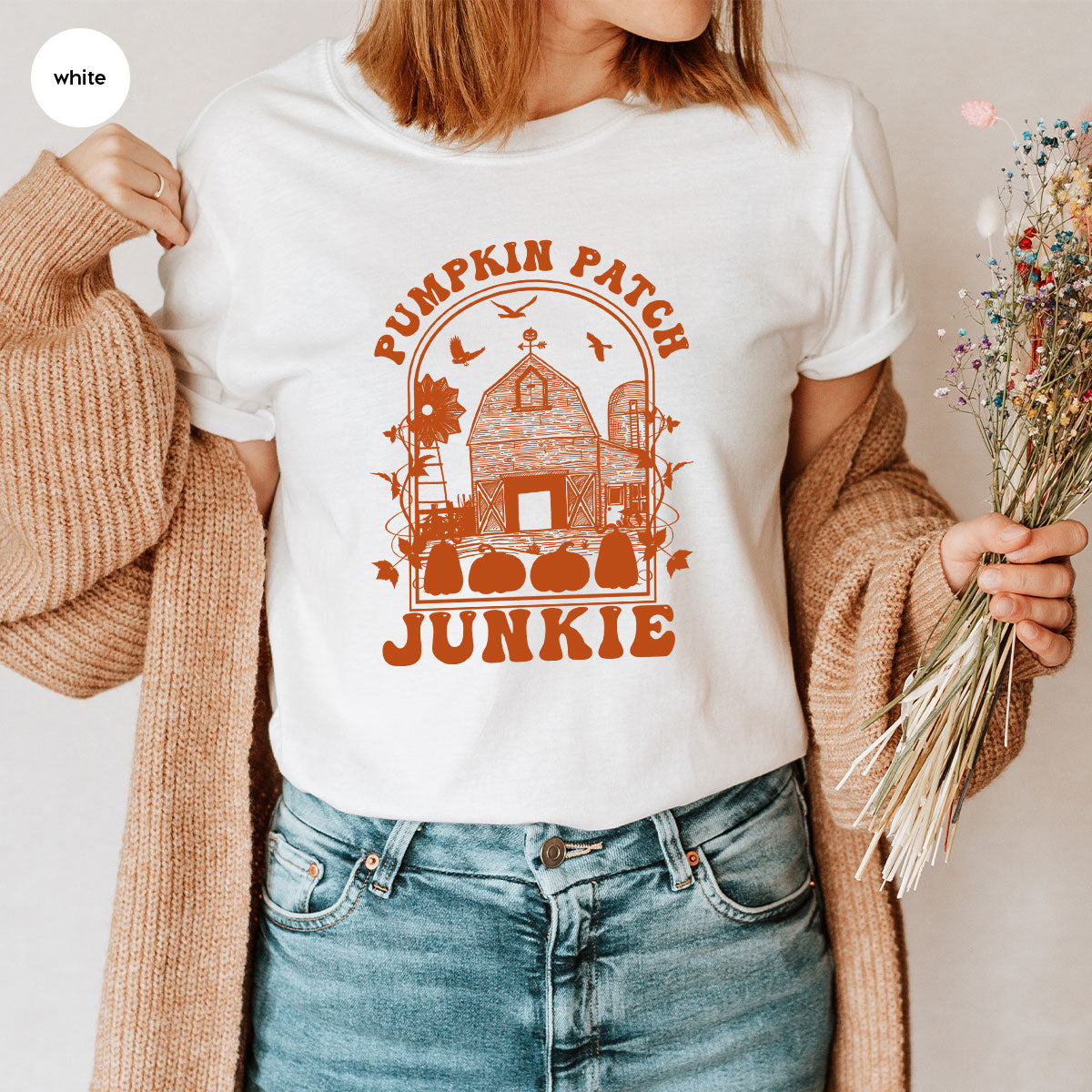 Junkie T-Shirt, Gift T-Shirt For Halloween, Pumpkin Halloween Shirt